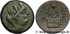 Greek Coins CILICIA - TARSUS Type : Unité  Date : c. 164-49 AC.  Mint name / Town : Tarse, Cilicie  Metal : bronze  Diameter : 21  mm Orientation dies : 12  h. Weight : 6,04  g. Rarity : R1  Obverse l