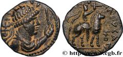 Greek Coins INDO-PARTHIA - INDO-PARTHIAN KINGDOM - UNKNOWN KING Type : Tétradrachme  Date : c. 55-105  Mint name / Town : Atelier indéterminé  Metal : copper  Diameter : 20,5  mm Orientation dies : 12
