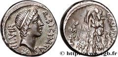 Roman coins SICINIA Type : Denier  Date : 49 AC.  Mint name / Town : Grèce  Metal : silver  Millesimal fineness : 950  ‰ Diameter : 16  mm Orientation dies : 3  h. Weight : 3,83  g. Rarity : R1  Obver