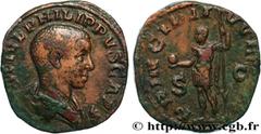 Roman coins PHILIPPUS II Type : Sesterce  Date : 246  Mint name / Town : Rome  Metal : copper  Diameter : 29  mm Orientation dies : 12  h. Weight : 21,52  g. Officine : 3e  Obverse legend : M IVL PHIL