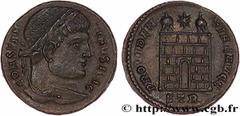 Roman coins CONSTANTINE I THE GREAT Type : Centenionalis ou nummus  Date : 324-325  Mint name / Town : Trèves  Metal : copper  Diameter : 18,5  mm Orientation dies : 12  h. Weight : 3,33  g. Officine 