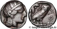 Greek Coins ATTICA - ATHENS Type : Tétradrachme  Date : c. 430 AC.  Mint name / Town : Athènes  Metal : silver  Diameter : 25  mm Orientation dies : 3  h. Weight : 17,09  g. Obverse legend : Anépigrap
