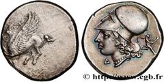 Greek Coins CORINTHIA - CORINTH Type : Statère   Date : c. 330 AC.  Mint name / Town : Corinthe, Corinthie  Metal : silver  Diameter : 21,5  mm Orientation dies : 6  h. Weight : 8,49  g. Obverse legen