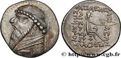 Greek Coins PARTHIAN KINGDOM - MITHRADATES II Type : Drachme  Date : c. 109 - 96/95 AC.  Mint name / Town : Rhagae, Parthie  Metal : silver  Diameter : 19,5  mm Orientation dies : 11  h. Weight : 4,21