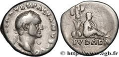 Roman coins VESPASIAN Type : Denier  Date : 70  Mint name / Town : Rome  Metal : silver  Millesimal fineness : 900  ‰ Diameter : 17,5  mm Orientation dies : 5  h. Weight : 3,35  g. Rarity : R2  Obvers