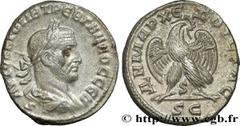 Provincial Coins TREBONIANUS GALLUS Type : Tétradrachme syro-phénicien fauté  Date : 251  Mint name / Town : Antioche, Syrie, Séleucie et Piérie  Metal : billon  Diameter : 26  mm Orientation dies : 1