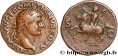Roman coins DOMITIANUS Type : As  Date : 77-78  Mint name / Town : Lyon  Metal : copper  Diameter : 27  mm Orientation dies : 7  h. Weight : 9,90  g. Rarity : R2  Obverse legend : CAESAR AVG F DOMITIA