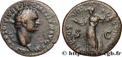 Roman coins DOMITIANUS Type : As  Date : 82  Mint name / Town : Rome  Metal : copper  Diameter : 25,5  mm Orientation dies : 6  h. Weight : 8,87  g. Rarity : R1  Obverse legend : IMP CAES DIVI VESP F 