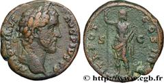 Roman coins ANTONINUS PIUS Type : As  Date : 140-144  Mint name / Town : Rome  Metal : copper  Diameter : 27  mm Orientation dies : 11  h. Weight : 11,25  g. Rarity : R2  Officine : 5e  Obverse legend