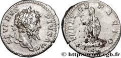 Roman coins SEPTIMIUS SEVERUS Type : Denier  Date : 201  Mint name / Town : Rome  Metal : silver  Millesimal fineness : 650  ‰ Diameter : 18,5  mm Orientation dies : 12  h. Weight : 3,54  g. Officine 
