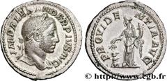 Roman coins SEVERUS ALEXANDER Type : Denier  Date : 232  Mint name / Town : Rome  Metal : silver  Millesimal fineness : 500  ‰ Diameter : 20  mm Orientation dies : 1  h. Weight : 3,05  g. Officine : 5