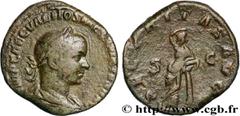 Roman coins HOSTILIAN Type : Sesterce  Date : mi-fin 251  Mint name / Town : Rome  Metal : copper  Diameter : 28  mm Orientation dies : 12  h. Weight : 18,67  g. Rarity : R3  Officine : 5e  Obverse le