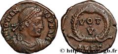 Roman coins JOVIAN Type : Maiorina ou nummus  Date : 363-364  Mint name / Town : Alexandrie  Metal : copper  Diameter : 18  mm Orientation dies : 11  h. Weight : 3,93  g. Rarity : R2  Officine : 3e  O