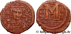 Byzantine coins TIBERIUS II CONSTANTINE Type : Follis  Date : an 7  Mint name / Town : Antioche  Metal : copper  Diameter : 31  mm Orientation dies : 6  h. Weight : 14,67  g. Rarity : R2  Obverse lege