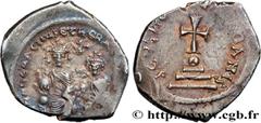 Byzantine coins HERACLIUS and HERACLIUS CONSTANTINE Type : Hexagramme  Date : 615-625  Mint name / Town : Constantinople  Metal : silver  Diameter : 23  mm Orientation dies : 6  h. Weight : 6,53  g. R