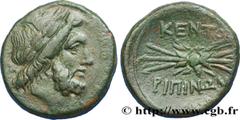 Greek Coins SICILY - KENTURIPAI Type : Tetrachalque  Date : c. 241 AC.  Mint name / Town : Centuripe, Sicile  Metal : bronze  Diameter : 26  mm Orientation dies : 12  h. Weight : 10,95  g. Rarity : R2