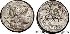 Roman coins ROMAN REPUBLIC - ANONYMOUS Type : Denier  Date : c. 207 AC.  Mint name / Town : Rome  Metal : silver  Millesimal fineness : 950  ‰ Diameter : 19,5  mm Orientation dies : 3  h. Weight : 3,9