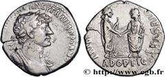Roman coins HADRIAN Type : Denier  Date : 117  Mint name / Town : Rome  Metal : silver  Millesimal fineness : 900  ‰ Diameter : 17  mm Orientation dies : 6  h. Weight : 3,10  g. Rarity : R2  Obverse l