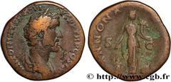 Roman coins ANTONINUS PIUS Type : Sesterce  Date : 142  Mint name / Town : Rome  Metal : copper  Diameter : 31,5  mm Orientation dies : 12  h. Weight : 24,16  g. Rarity : R1  Obverse legend : ANTONINV