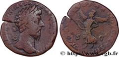 Roman coins MARCUS AURELIUS Type : Sesterce  Date : 08-12/166  Date : 166  Mint name / Town : Rome  Metal : bronze  Diameter : 30  mm Orientation dies : 5  h. Weight : 19,95  g. Rarity : R1  Officine 