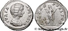 Roman coins JULIA DOMNA Type : Denier  Date : 203  Mint name / Town : Rome  Metal : silver  Millesimal fineness : 550  ‰ Diameter : 18  mm Orientation dies : 12  h. Weight : 3,56  g. Officine : 6e  Ob