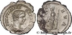 Roman coins GETA Type : Denier  Date : 205  Mint name / Town : Rome  Metal : silver  Millesimal fineness : 500  ‰ Diameter : 19  mm Orientation dies : 12  h. Weight : 3,45  g. Rarity : R1  Officine : 