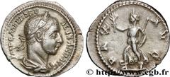 Roman coins SEVERUS ALEXANDER Type : Denier  Date : 226  Mint name / Town : Rome  Metal : silver  Millesimal fineness : 500  ‰ Diameter : 19  mm Orientation dies : 12  h. Weight : 2,84  g. Officine : 