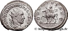 Roman coins TRAJAN DECIUS Type : Antoninien  Date : 250  Mint name / Town : Rome  Metal : billon  Millesimal fineness : 400  ‰ Diameter : 21  mm Orientation dies : 7  h. Weight : 2,54  g. Rarity : R1 