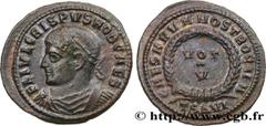 Roman coins CRISPUS Type : Centenionalis ou nummus  Date : 320-321  Mint name / Town : Thessalonique  Metal : copper  Diameter : 20  mm Orientation dies : 11  h. Weight : 2,75  g. Officine : 4e  Obver