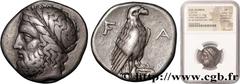 Greek Coins ELIS - ELIA (OLYMPIA) Type : Statère ou didrachme  Date : 105e olympiade  Date : c. 360 AC.   Mint name / Town : Élide, Elis, Olympie  Metal : silver  Diameter : 23  mm Orientation dies : 