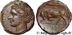 Greek Coins SICILY - SYRACUSE Type : Litra  Date : c. 275 - 269/265 AC.  Mint name / Town : Syracuse, Sicile  Metal : bronze  Diameter : 20  mm Orientation dies : 2  h. Weight : 6,31  g. Rarity : R1  