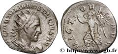 Roman coins TRAJAN DECIUS Type : Antoninien  Date : 249-250  Mint name / Town : Rome  Metal : billon  Millesimal fineness : 400  ‰ Diameter : 19,5  mm Orientation dies : 12  h. Weight : 3,51  g. Rarit