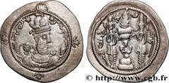 Greek Coins SASANIAN - SASANIAN KINGDOM - KHOSROW I Type : Drachme  Date : an 42  Mint name / Town : MR, Merv, Khurasan  Metal : silver  Diameter : 30  mm Orientation dies : 3  h. Weight : 4,02  g. Ra