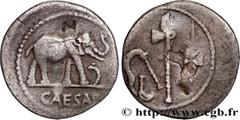 Roman coins JULIUS CAESAR Type : Denier  Date : 49 AC.  Mint name / Town : Gaule ou Italie  Metal : silver  Millesimal fineness : 950  ‰ Diameter : 19,5  mm Orientation dies : 12  h. Weight : 2,99  g.