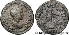 Provincial Coins HOSTILIAN Type : Sesterce  Date : an 12  Mint name / Town : Viminacium, Mésie Supérieure  Metal : copper  Diameter : 27  mm Orientation dies : 6  h. Weight : 12,24  g. Rarity : R2  Ob