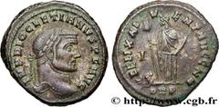 Roman coins DIOCLETIAN Type : Follis ou nummus  Date : 297-298  Mint name / Town : Carthage  Metal : copper  Diameter : 28,5  mm Orientation dies : 12  h. Weight : 12,54  g. Rarity : R1  Officine : 1r