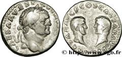 VESPASIAN, TITUS and DOMITIAN Denier 70 Rome R2 silver (16,5mm, 3,32g, 6h) Obverse : IMP CAESAR VESP-ASIA[NVS AVG] Tête laurée de Vespasien à droite (O*) Reverse : CAESAR AVG F COS CAESAR F PR Bustes 