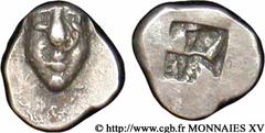 MASSALIA - MARSEILLE(525/520-480-474 avant J.-C.) Hémilitra du type du trésor d'Auriol “au masque” N° v15_0041    Date : c. 480-470 AC. Métal : argent Diamètre : 8,5mm Axe des coins : -h. Poids : 0,53