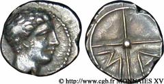 MASSALIA - MARSEILLE(410-350 avant J.-C.) Litra signée dans le champ ? N° v15_0050    Date : c. 380-350 AC. Métal : argent Diamètre : 11,5mm Axe des coins : 4h. Poids : 0,85g. Degré de rareté : R3 Eta