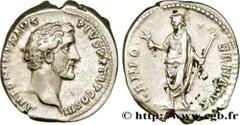 ANTONINUS PIUS Denier Augustus 142 Rome R1 silver (18,5mm, 3,67g, 6h) Obverse : ANTONINVS AVG - PIVS P P TR P COS III Tête nue d’Antonin le Pieux à droite (O°) Reverse : GENIO - SENATVS Le Génie du Sé