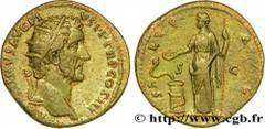 ANTONINUS PIUS Dupondius, (MB, Æ 27) Augustus 144 Rome copper (26,5mm, 13,76g, 12h) Obverse : ANTONINVS AVG PI-VS P P TR P COS III Tête radiée d’Antonin le Pieux à droite (O) Reverse : SA-LVS - AVG/ S