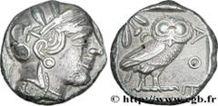 ATTICA - ATHENS Tétradrachme c. 420 AC. Athènes, Attique silver (23mm, 17,18g, 9h) Obverse : Anépigraphe Tête d'Athéna à droite, coiffée du casque attique à cimier, orné de trois feuilles d'olivier et