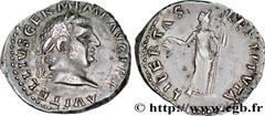 VITELLIUS Denier 69 Rome R2 silver (17,5mm, 3,40g, 6h) Obverse : A VITELLIVS GERM IMP AVG TR P Tête laurée de Vitellius à droite (O*) Reverse : LIBER-TAS - RESTITVTA Libertas (la Liberté) debout à dro