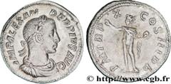 SEVERUS ALEXANDER Denier Augustus 231 Rome silver (19,5mm, 2,61g, 12h) Obverse : IMP ALEXAN-DER PIVS AVG Buste lauré, drapé et cuirassé d'Alexandre Sévère à droite, vu de trois quarts en avant (A*) Re