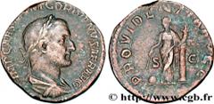 GORDIAN I AFRICANUS Sesterce 238 Rome R3 copper (28,5mm, 18,18g, 12h) Obverse : IMP CAES M ANT GORDIANVS AFR AVG Buste lauré, drapé et cuirassé de Gordien I à droite, vu de trois quarts en arrière (A*