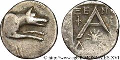ARGOLIDE - ARGOS(IIIe - IIe siècles avant J.-C.) Hémidrachme ou triobole N° v16_0050    Date : c. 228-146 AC. Nom de l'atelier : Argos, monétaire Xénophilos Métal : argent Diamètre : 15,5mm Axe des co
