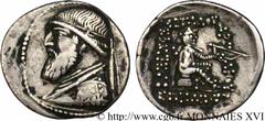 ROYAUME PARTHE - MITHRIDATES II(123-88 avant J.-C.) Drachme N° v16_0079    Nom de l'atelier : Ecbatane Métal : argent Diamètre : 19,5mm Axe des coins : 12h. Poids : 4,04g. Degré de rareté : R1 Etat de