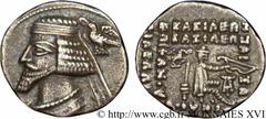 ROYAUME PARTHE - PHRAATES IV(38-2 avant J.-C.) Drachme N° v16_0100    Nom de l'atelier : Ecbatane Métal : argent Diamètre : 17,5mm Axe des coins : 12h. Poids : 3,67g. Degré de rareté : R1 Etat de cons