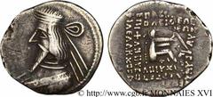ROYAUME PARTHE - ARTABAN II(10-38) Drachme N° v16_0102    Nom de l'atelier : Rhagae Métal : argent Diamètre : 20,5mm Axe des coins : 12h. Poids : 3,47g. Degré de rareté : R1 Etat de conservation : TTB