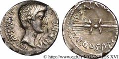OCTAVE(63 avant J.-C. - 27 avant J.-C.)Caius Julius Cوsar Octavianus Denier N° v16_0381    Date : c. 40 AC. Nom de l'atelier : atelier militaire itinérant en Italie avec Octave Métal : argent Diamètre